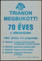 1990 Trianoni évfordulós tüntetés plakátja. 21x30 cm