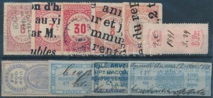 Belga okmánybélyegek 2 db stecklapon