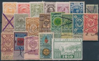 20 db orosz levélzáró bélyeg stecklapon