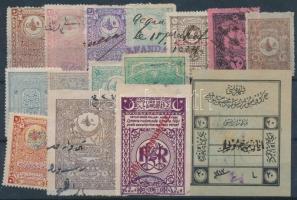 15 db török levélzáró bélyeg stecklapon