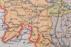 1941 Tolna vármegye térképe, 1:335000, Kókai Lajos, 31×23 cm