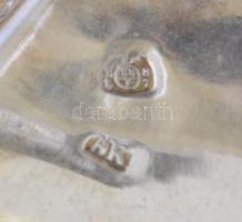 Antik ezüst (Ag.)  gyertyatartó párban ( 2db),  jelzett (1857), mesterjeggyel (AK), m:25 és 26 cm, n...