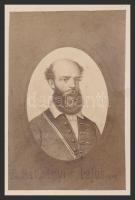 cca 1870 Batthyány Lajos miniszerelnök keményhátú fénnyomat 7x10 cm