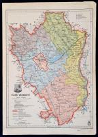 1941 Fejér vármegye térképe, 1:335000, Kókai Lajos, 31×23 cm