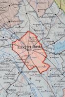 1941 Fejér vármegye térképe, 1:335000, Kókai Lajos, 31×23 cm