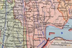 1941 Zala vármegye térképe, 1:335000, Kókai Lajos, 31×46 cm