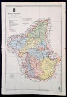 1941 Borsod vármegye térképe, 1:290000, Kókai Lajos, 46×31 cm