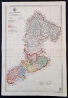 1941 Zemplén vármegye térképe, 1:420000, Kókai Lajos, 46×31 cm