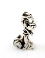 Ezüst(Ag) kutya függő, jelzett, 1x1,9 cm, nettó: 1,2 g