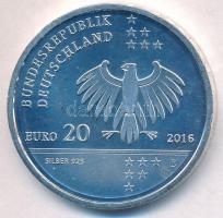 Németország 2016D 20E Ag "Ernst Litfass születésének 200. évfordulója" T:PP ujjlenyomat Germany 2016D 20 Euros Ag "200th Anniversary of the birth of Ernst Litfass" C:PP fingerprint