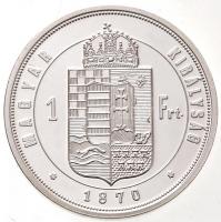 DN "Ferenc József ezüst forintjai" sorozat: 1868KB 1Ft ezüstözött Cu-Zn "Angyalos cím...