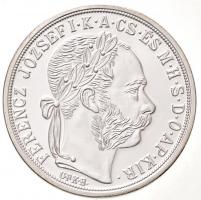 DN "Ferenc József ezüst forintjai" sorozat: 1868KB 1Ft ezüstözött Cu-Zn "Angyalos cím...