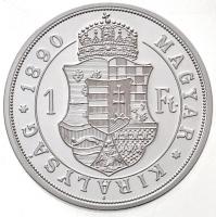 DN "Ferenc József ezüst forintjai" sorozat: 1868KB 1Ft ezüstözött Cu-Zn "Angyalos cím...