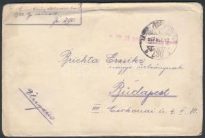 Austria-Hungary Field cover, Tábori posta levél &quot; M. kir. 32. honvéd gyalog ezred&quot; + &quot;TP 290 b&quot;