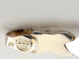 Ezüst(Ag) csillagmintás karkötő, jelzett, h: 18,5 cm, nettó: 5,9 g