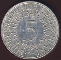 NSZK 1968D 5M Ag T:2/3+