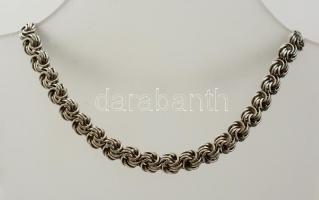 Ezüst(Ag) rózsamintás karkötő, jelzett, h: 20,5 cm, nettó: 9,1 g