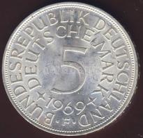 NSZK 1969F 5M Ag T:1/2