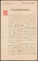 1913 Törvényhatósági bizonyítvány Hont megyei család régi nemességének igazolásáról
