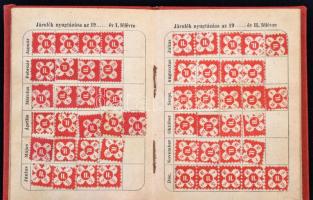 1949-51 Nyomda és Papíripari Dolgozók Szakszervezetének tagsági igazolványa, illetékbélyegekkel.