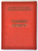 1949-51 Nyomda és Papíripari Dolgozók Szakszervezetének tagsági igazolványa, illetékbélyegekkel