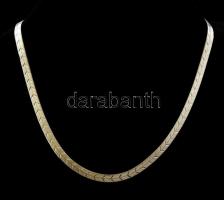 Ezüst(Ag) díszített kígyó nyaklánc, jelzett, h: 41,5 cm, nettó: 13,1 g