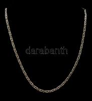 Ezüst(Ag) áttört masszív nyaklánc, jelzett, h: 50 cm, nettó: 16,2 g