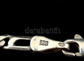 Ezüst(Ag) áttört masszív nyaklánc, jelzett, h: 50 cm, nettó: 16,2 g