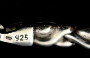 Ezüst(Ag) hullámmintás nyaklánc, jelzett, h: 42,5 cm, nettó: 12,6 g