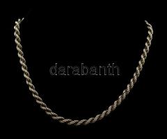 Ezüst(Ag) walles nyaklánc, jelzett, h: 40,5 cm, nettó: 19,8 g