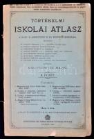 1898 Történelmi iskolai atlasz II. füzet. Rajzolta Kogutowicz Manó, Bp., Kugotuwicz és Társa Magyar Földrajzi Intézete. Kiadói tűzött papírkötés, kissebb hiánnyal az elülső borítónél, egy-két lap foltos, az elülső borító belsején és az egyik lapon ceruzás bejegyzéssel.