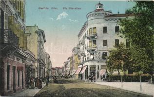 Gorizia, Görz; Via Giardino / street, shops, Verlag A. Pertot (EK)