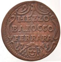 Olasz Államok / Pápai Államok / Ferrara 1745. 1B Cu "XIV. Benedek" T:2,2- Italian States / Papal States / Ferrara 1745. 1 Baiocco Cu "Benedict XIV" C:XF,VF Krause KM#138