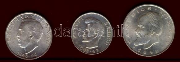 1948. 5Ft Ag + 10Ft Ag + 20Ft Ag "Szabadságharc" sor T:1/2