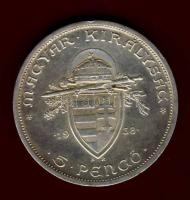 1938. 5P Ag "Szt.István" T:2 ph