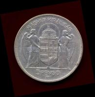 1930. 5P Ag "Horthy jobbra" T:3