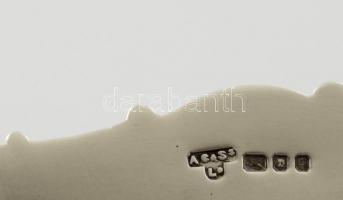 Ezüst(Ag) teaszűrő állvánnyal, 2 db, jelzett, h: 14,8 cm, d: 6,5 cm, nettó: 107,3 g