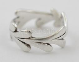 Ezüst(Ag) leveles gyűrű, jelzett, méret: 56, nettó: 5 g