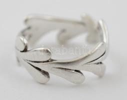 Ezüst(Ag) leveles gyűrű, jelzett, méret: 56, nettó: 5 g