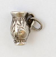 Ezüst(Ag) népi korsó függő, jelzett, 1,4x1 cm, nettó: 3,5 g