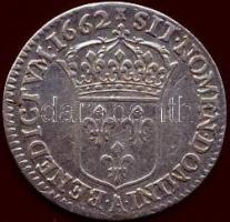Franciaország 1662A 1/12Ecu (10Sols) Ag XIV.Lajos T:3+