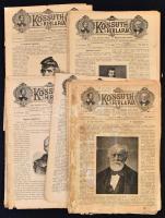 1896-97 A Kossuth Hírlapja c. újság 17 db száma, közötte az induló számmal (kissé megviselt) nagyrészt jó állapotban.