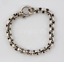 Ezüst(Ag) masszív anker karlánc, jelzett, h: 18,5 cm, nettó: 25,5 g