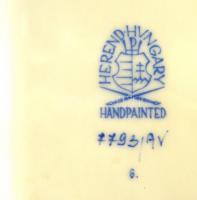 Apponyi mintás Herendi hamutálka, kézzel festett, jelzett, nagyon apró kopásnyomokkal, 14×11 cm