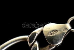 Ezüst(Ag) nagy szemű figaro nyaklánc, jelzett, h: 56,5 cm, nettó: 26,9 g