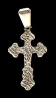 Ezüst(Ag) tövises kereszt függő, jelzett, 4x1,8 cm, nettó: 2,7 g