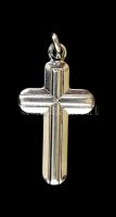 Ezüst(Ag) bordás kereszt függő, jelzett, 3,5x1,6 cm, nettó: 2,5 g