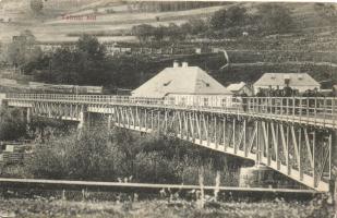 Tatros, Trotrus; vasúti híd vasutasokkal, Szvoboda Miklós kiadása / railway bridge with railwaymen