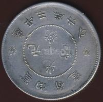 Kínai Köztársaság/Yuman Tartomány 1911-15. 50c Ag 2 körös gyöngy alaptípus T:2/3+