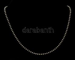 Ezüst(Ag) kúpos nyaklánc, jelzett, h: 42 cm, nettó: 10,4 g